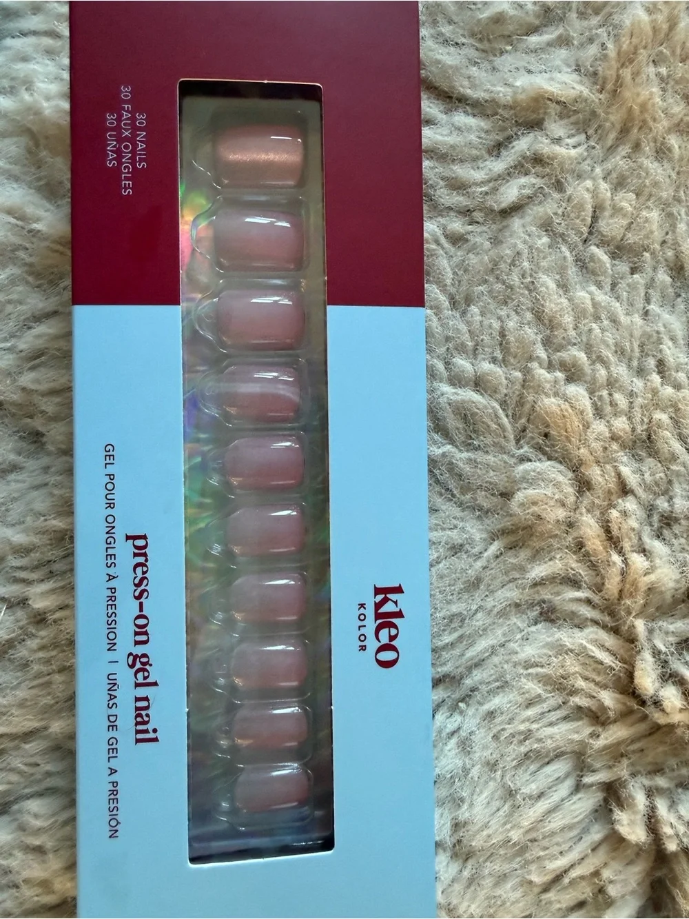 Kelo Kolor Sheer Pink Press-On Gel NailsBrandNew Rose Glow